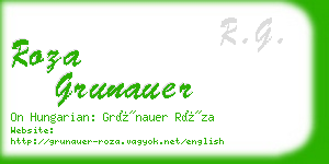 roza grunauer business card